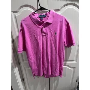 Polo Ralph Lauren Men’s Polo Shirt XL Pink Green Pony Logo Short Sleeve Cotton